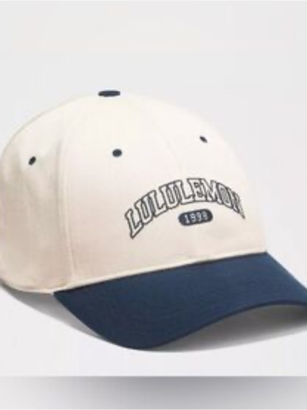 Lululemon Unisex Structured Ball Cap 1998 | Ivory/True Navy | L/XL